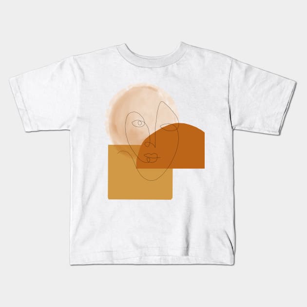 Oneliner Abstract Face Kids T-Shirt by G.G.  Goods